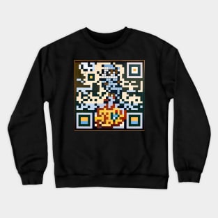 RickRoll QR Code Abstract Block Painting Crewneck Sweatshirt